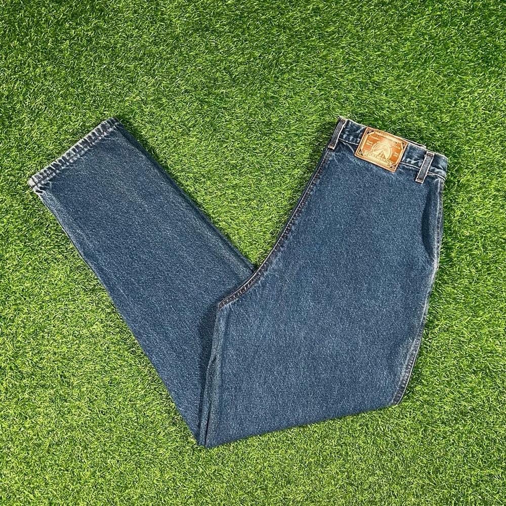 Vintage 90’s Rocky Mountain Denim dark blue high waisted jeans